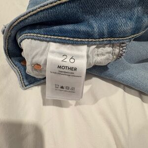 MOTHER Blue Denim Jeans Classic Indigo Distressed